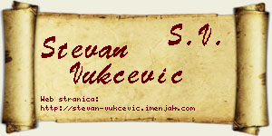 Stevan Vukčević vizit kartica
